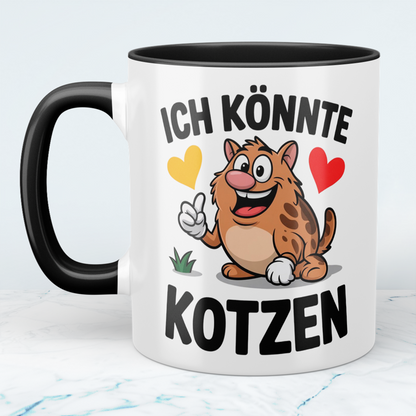 Bedruckte Tasse „Ich könnte KOTZEN“ – Spaßige Bürotasse für Kollegen & Freundeskreis
