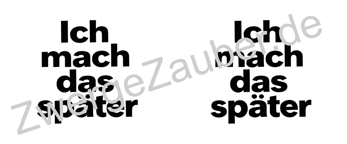 Lustige Kaffeetasse „Ich mach das später“ – Minimalistischer Spruch Becher Geschenk