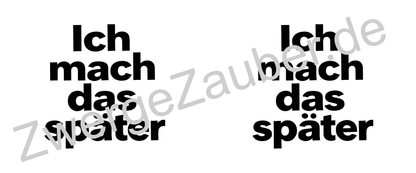 Lustige Kaffeetasse „Ich mach das später“ – Minimalistischer Spruch Becher Geschenk