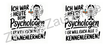 Lustige Bedruckte Tasse „Ich war heute beim Psychologen – Er will euch alle kennenlernen!“ – Geschenk Kollegen