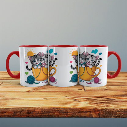 Niedliche Kätzchen-Tasse: Lustiges Geschenk für Kinder – Für kleine Tierliebhaber und große Freude!
