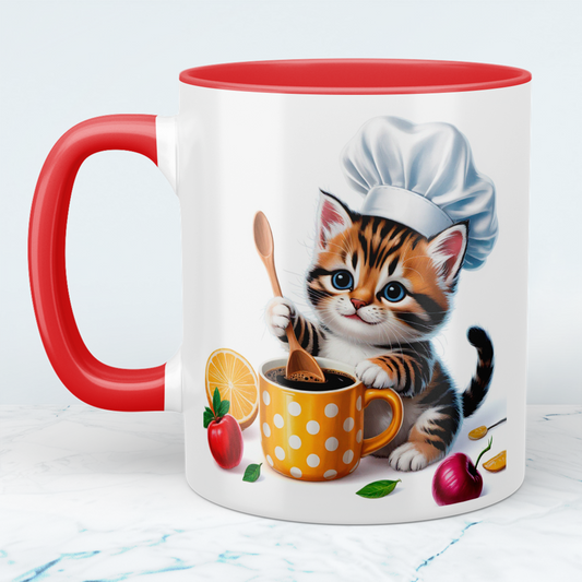 Niedliche Katzen-Koch-Tasse: Lustiges Geschenk für Kinder – Perfekt für kleine Tierliebhaber und Küchenchefs!