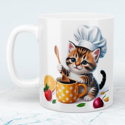 Niedliche Katzen-Koch-Tasse: Lustiges Geschenk für Kinder – Perfekt für kleine Tierliebhaber und Küchenchefs!