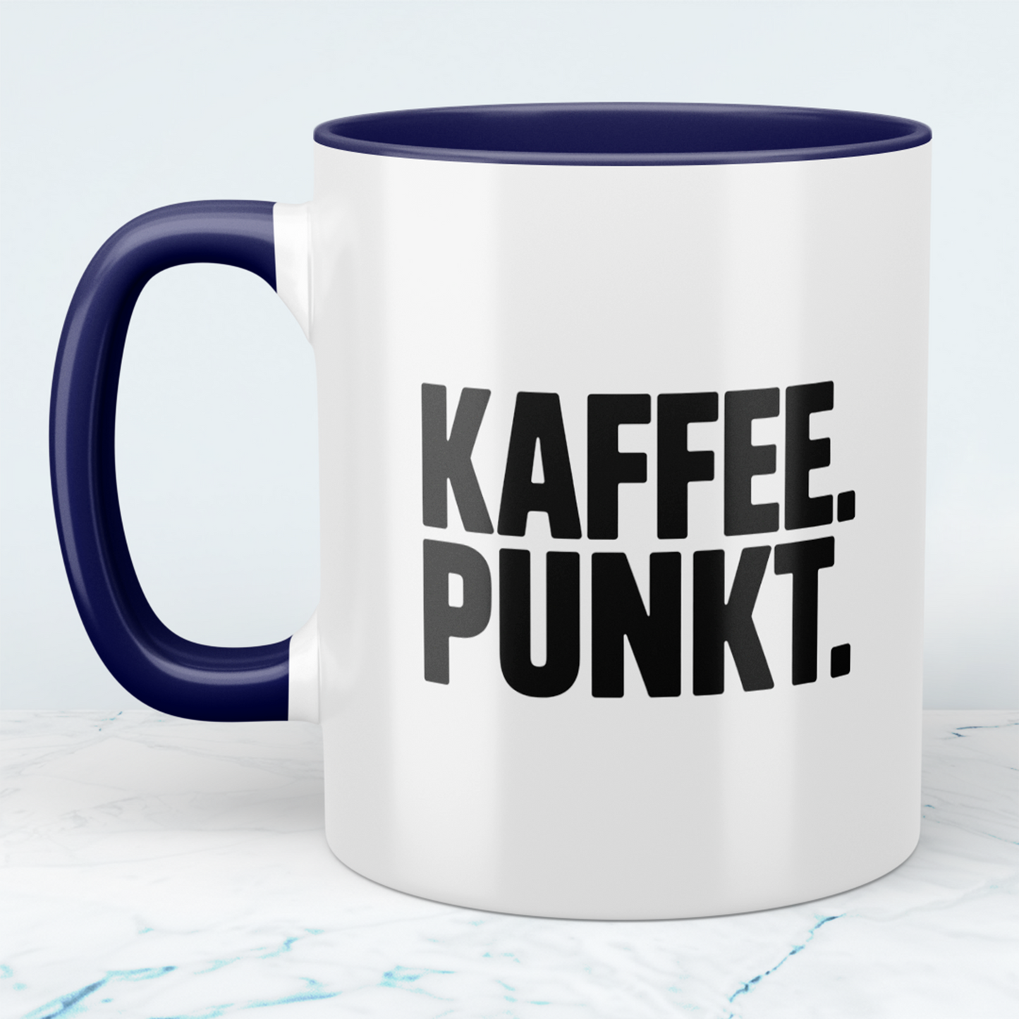 Tasse mit Spruch „Kaffee. Punkt.“ – Lustiges Geschenk für Büro, Familie & Freunde