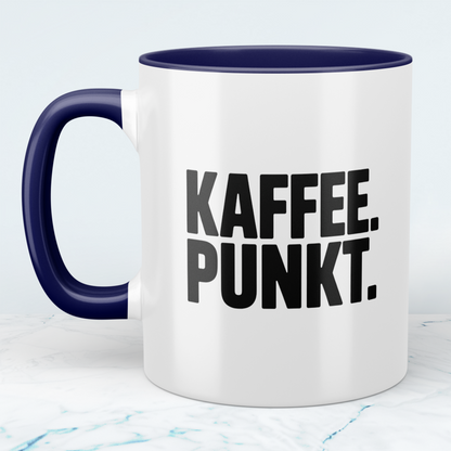 Tasse mit Spruch „Kaffee. Punkt.“ – Lustiges Geschenk für Büro, Familie & Freunde