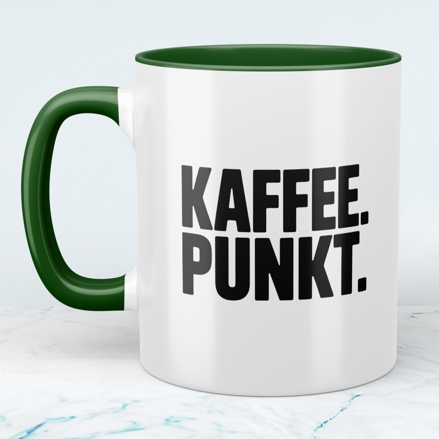 Tasse mit Spruch „Kaffee. Punkt.“ – Lustiges Geschenk für Büro, Familie & Freunde
