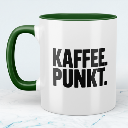 Tasse mit Spruch „Kaffee. Punkt.“ – Lustiges Geschenk für Büro, Familie & Freunde