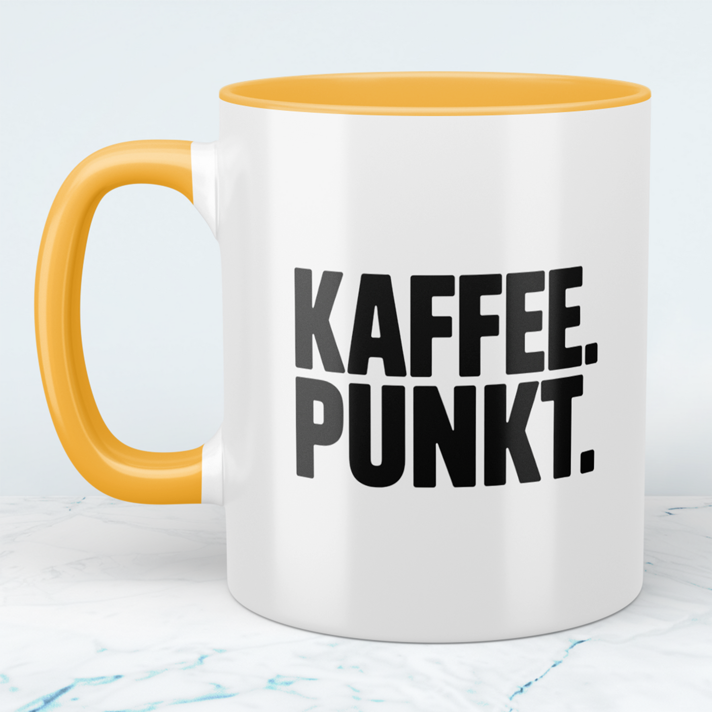 Tasse mit Spruch „Kaffee. Punkt.“ – Lustiges Geschenk für Büro, Familie & Freunde