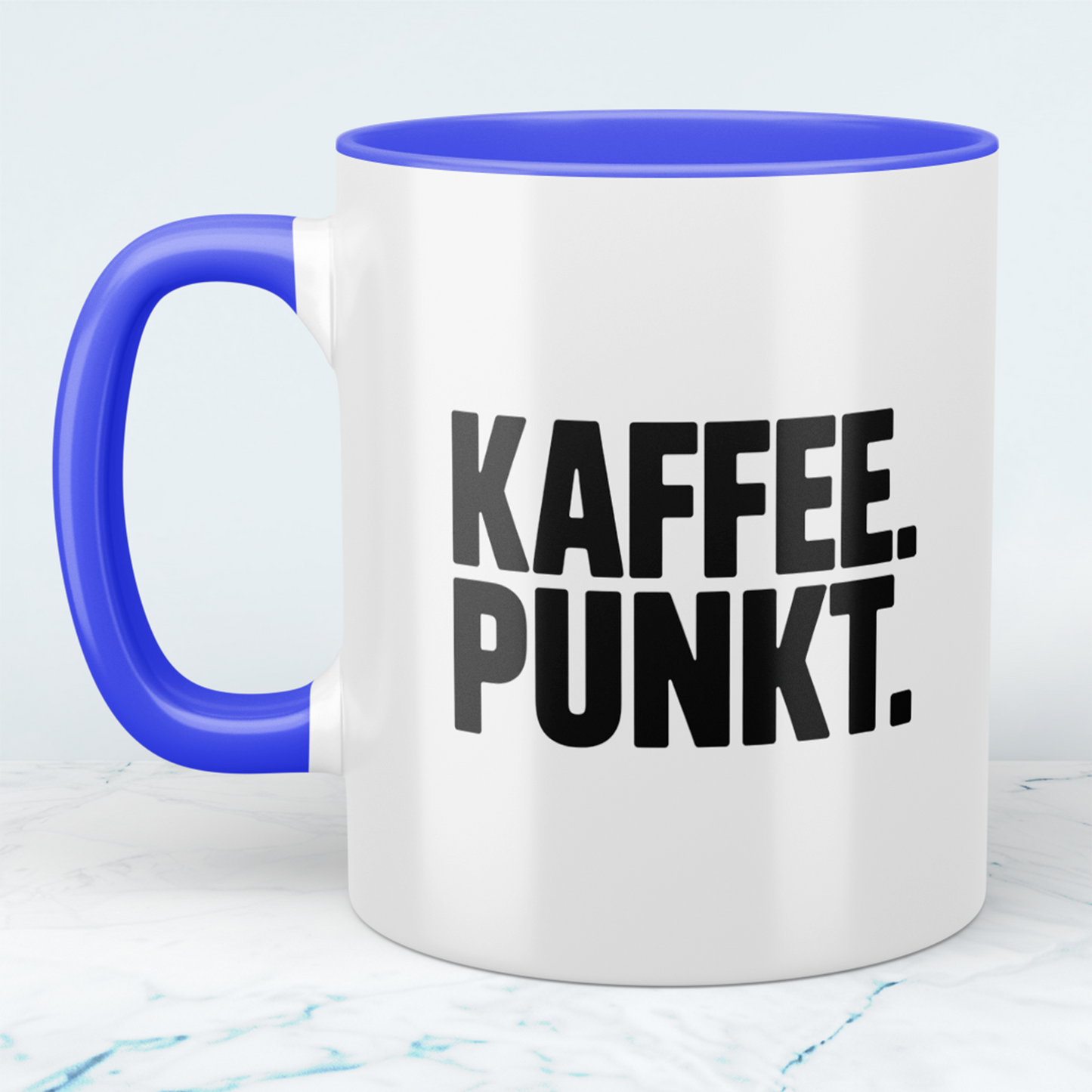 Tasse mit Spruch „Kaffee. Punkt.“ – Lustiges Geschenk für Büro, Familie & Freunde