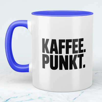 Tasse mit Spruch „Kaffee. Punkt.“ – Lustiges Geschenk für Büro, Familie & Freunde
