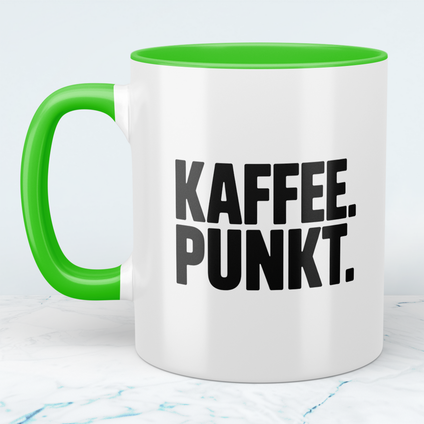 Tasse mit Spruch „Kaffee. Punkt.“ – Lustiges Geschenk für Büro, Familie & Freunde