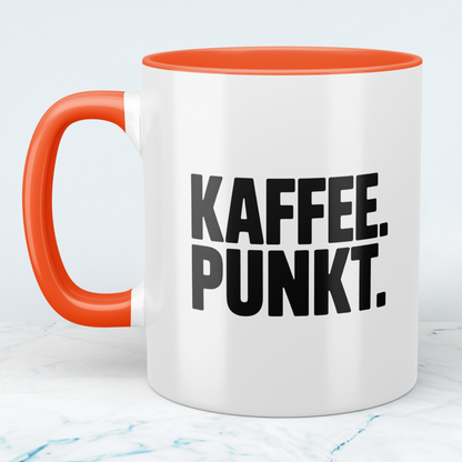 Tasse mit Spruch „Kaffee. Punkt.“ – Lustiges Geschenk für Büro, Familie & Freunde