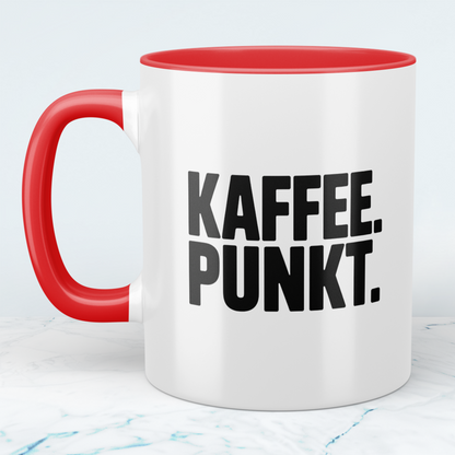 Tasse mit Spruch „Kaffee. Punkt.“ – Lustiges Geschenk für Büro, Familie & Freunde