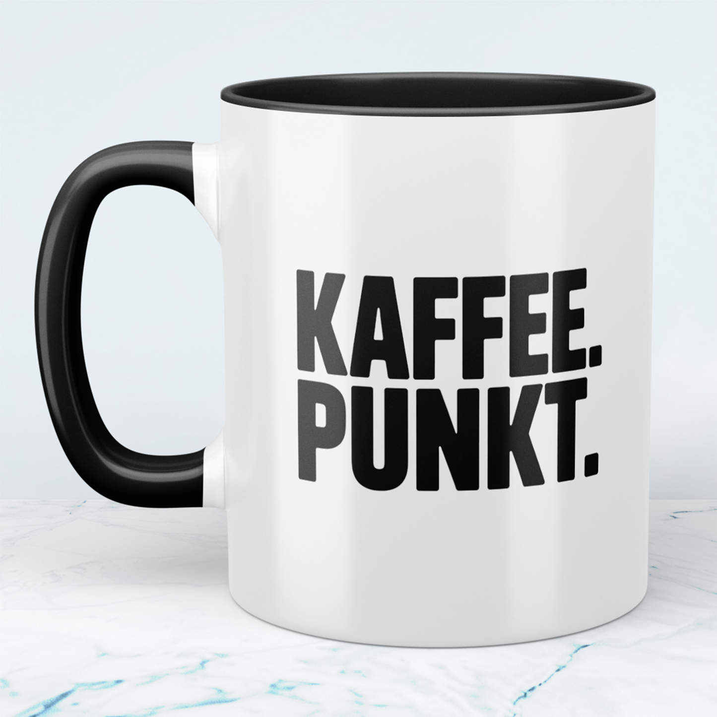 Tasse mit Spruch „Kaffee. Punkt.“ – Lustiges Geschenk für Büro, Familie & Freunde