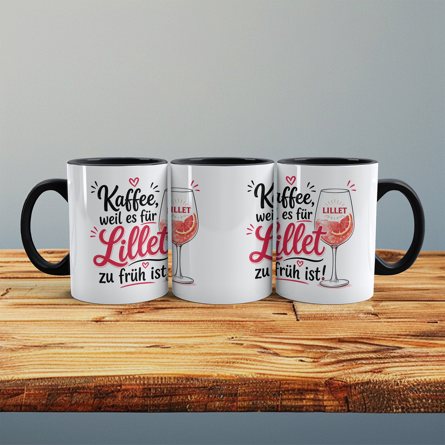 Lustige Kaffeetasse „Kaffee, weil es für Lillet zu früh ist“ – Humorvolle Geschenkidee
