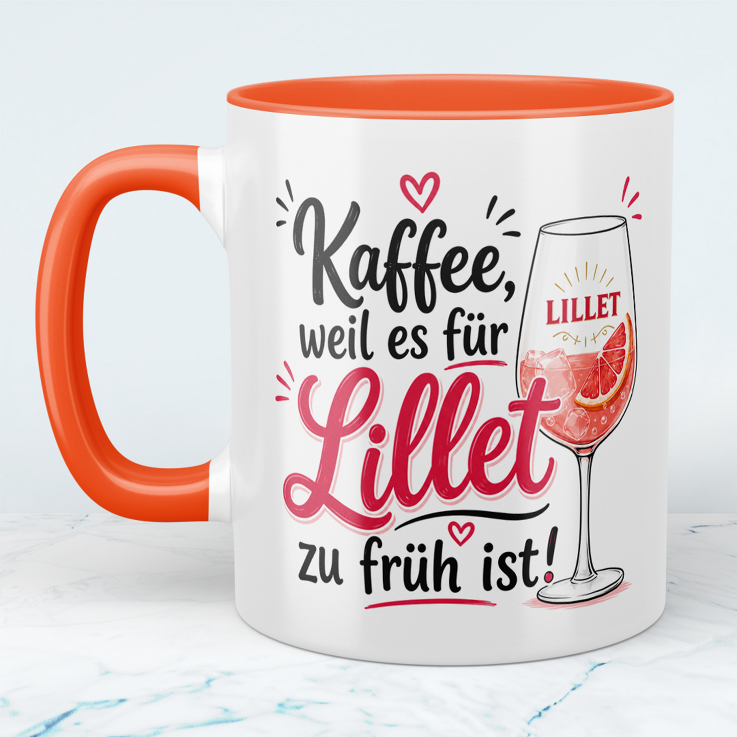 Lustige Kaffeetasse „Kaffee, weil es für Lillet zu früh ist“ – Humorvolle Geschenkidee