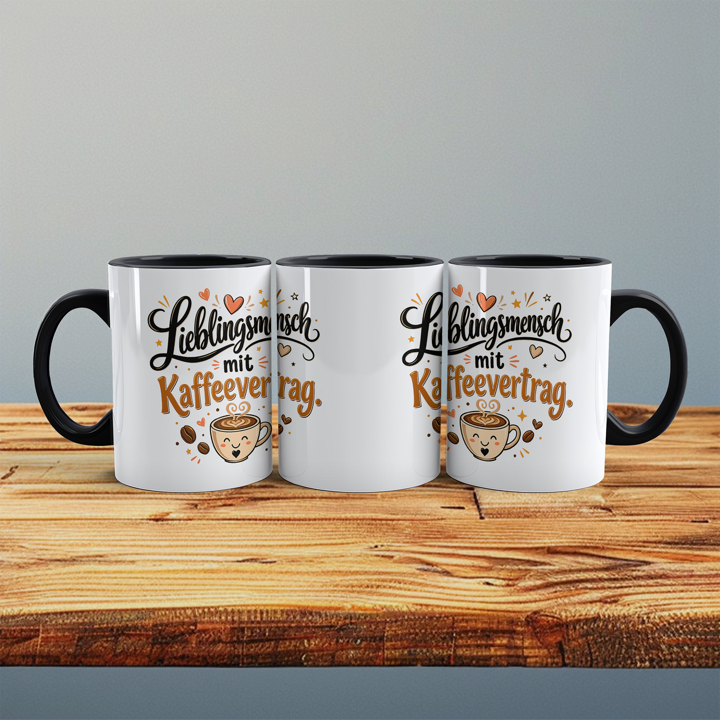 Tasse "Lieblingsmensch mit Kaffeevertrag" – Lustiges Geschenk für Kaffee-Fans