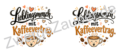 Tasse "Lieblingsmensch mit Kaffeevertrag" – Lustiges Geschenk für Kaffee-Fans