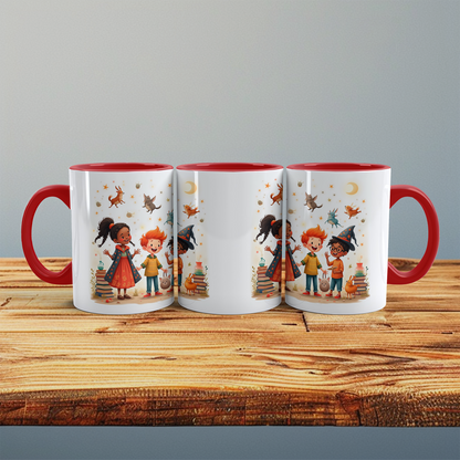 Bedruckte Tasse mit lustigen, magischen Tieren und Figuren – das perfekte Cartoon-Geschenk für Kinder!