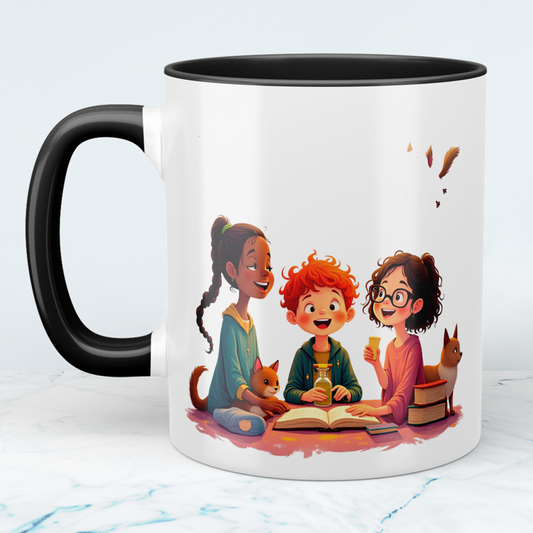 Magische Cartoon-Figuren & Tiere: Lustige bedruckte Kindertasse für kleine Abenteurer und Spaßvögel!