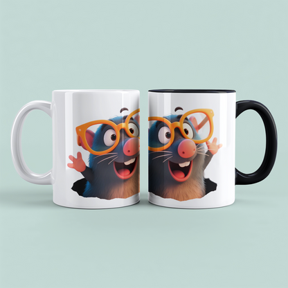 Niedlicher lustiger Maulwurf - Bedruckte Tasse für Kinder, das perfekte Geschenk zum Strahlen!