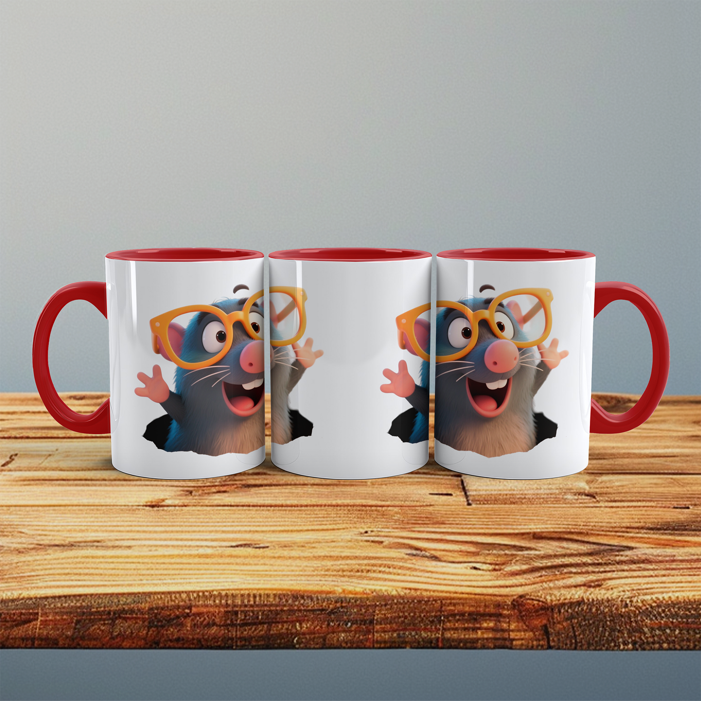 Niedlicher lustiger Maulwurf - Bedruckte Tasse für Kinder, das perfekte Geschenk zum Strahlen!