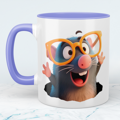 Niedlicher lustiger Maulwurf - Bedruckte Tasse für Kinder, das perfekte Geschenk zum Strahlen!