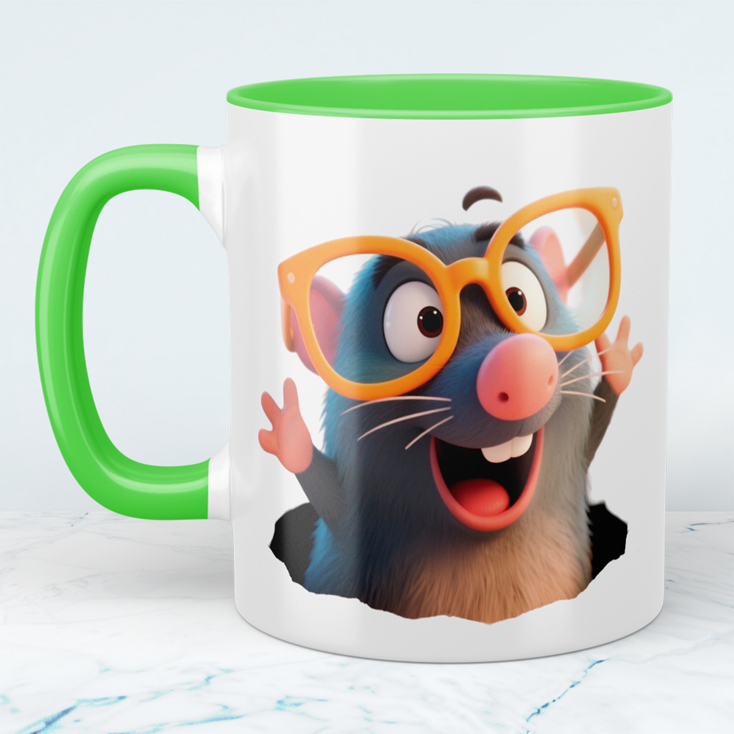Niedlicher lustiger Maulwurf - Bedruckte Tasse für Kinder, das perfekte Geschenk zum Strahlen!