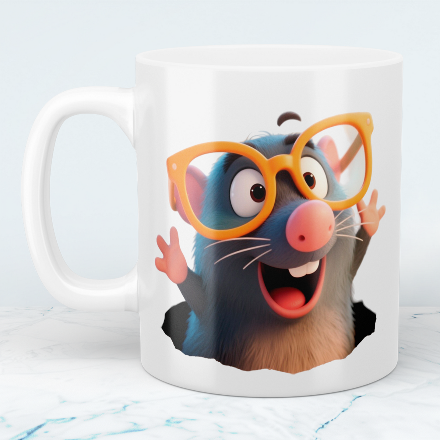 Niedlicher lustiger Maulwurf - Bedruckte Tasse für Kinder, das perfekte Geschenk zum Strahlen!