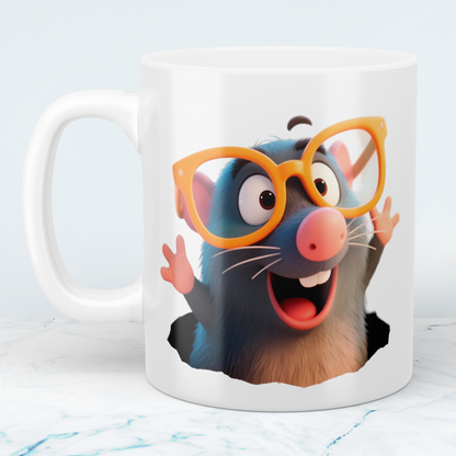 Niedlicher lustiger Maulwurf - Bedruckte Tasse für Kinder, das perfekte Geschenk zum Strahlen!
