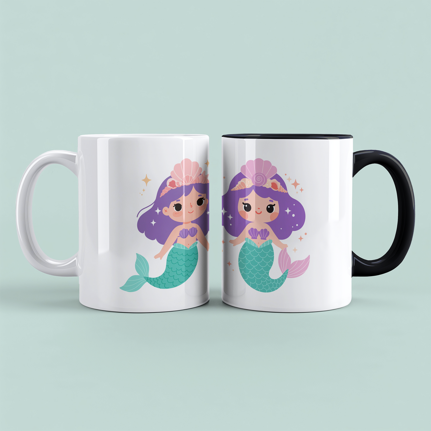 Meerjungfrau Tasse für Kinder – Süße, bedruckte Geschenk-Tasse