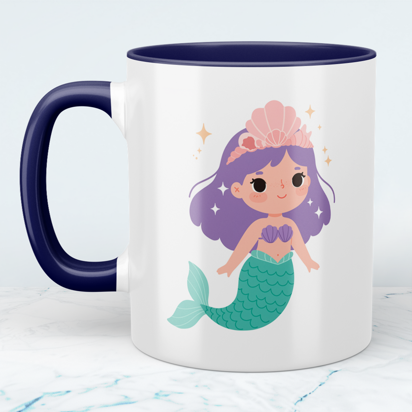 Meerjungfrau Tasse für Kinder – Süße, bedruckte Geschenk-Tasse