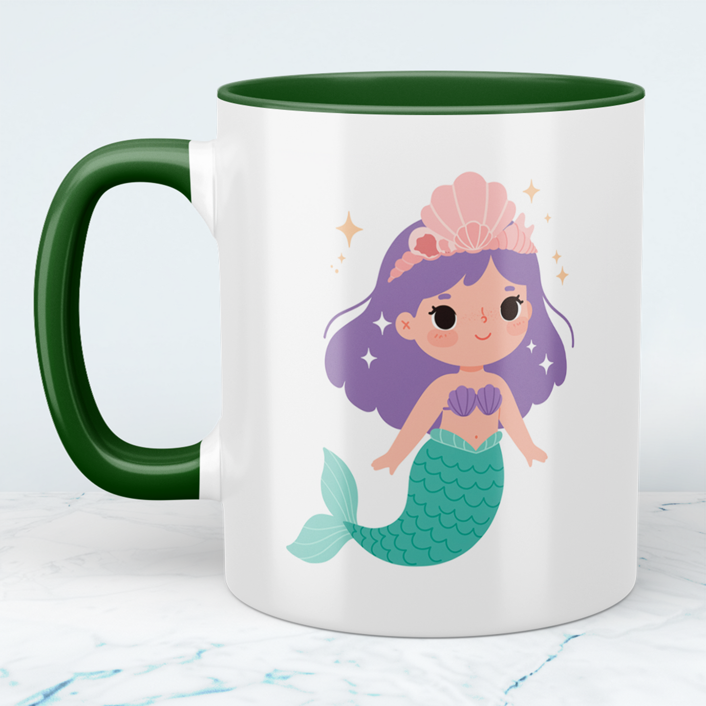 Meerjungfrau Tasse für Kinder – Süße, bedruckte Geschenk-Tasse