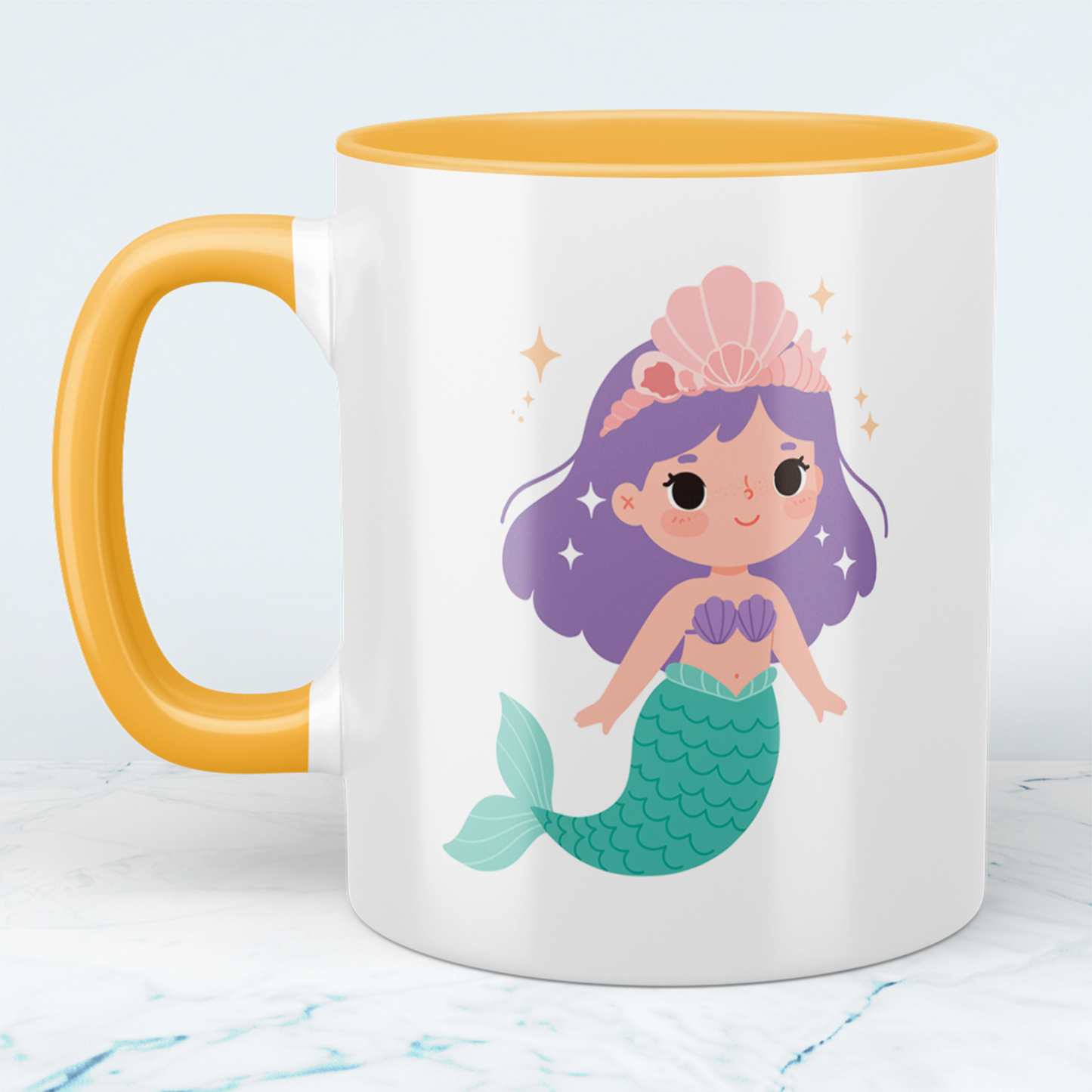 Meerjungfrau Tasse für Kinder – Süße, bedruckte Geschenk-Tasse