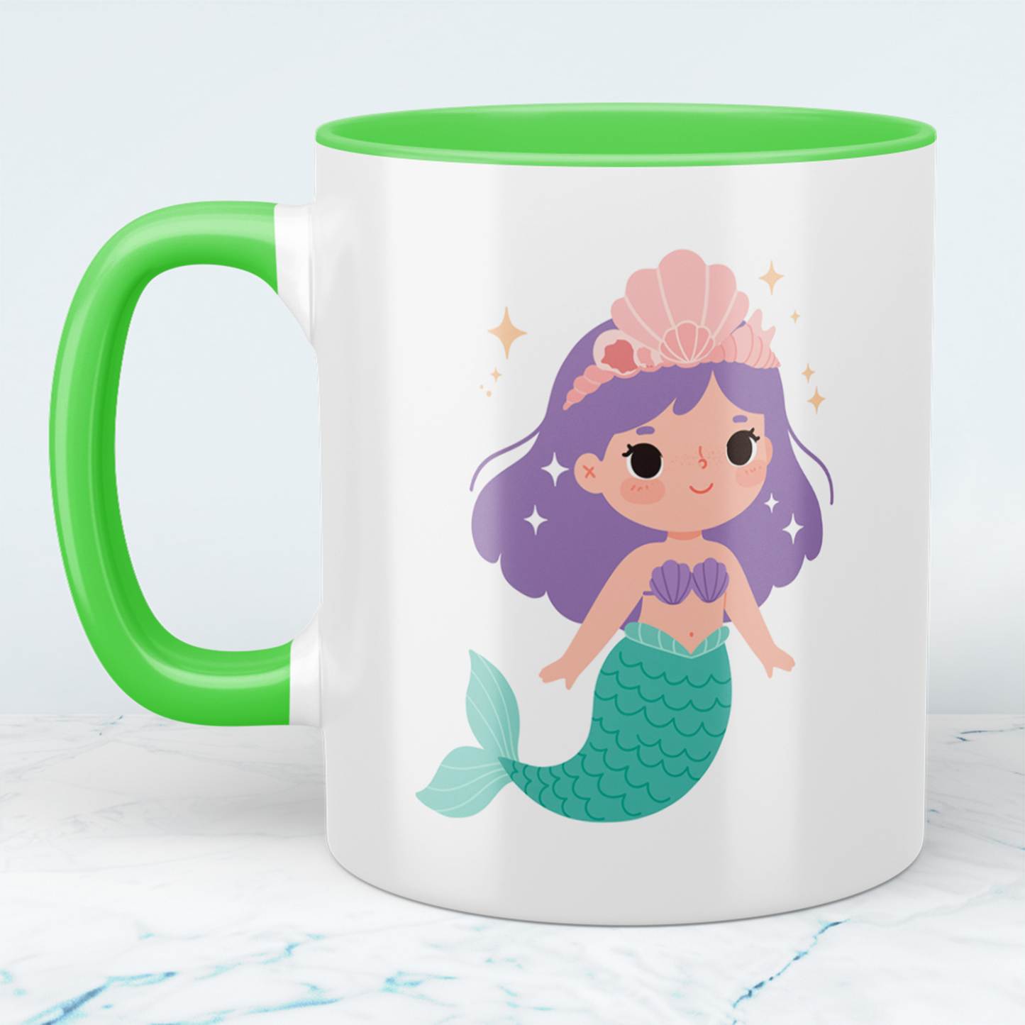 Meerjungfrau Tasse für Kinder – Süße, bedruckte Geschenk-Tasse