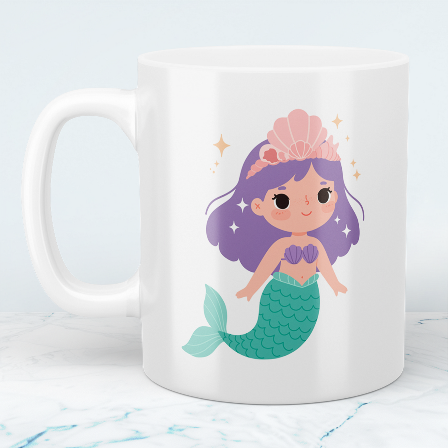 Meerjungfrau Tasse für Kinder – Süße, bedruckte Geschenk-Tasse