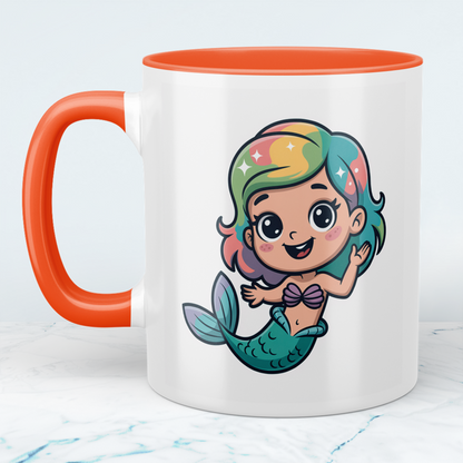 Niedliche bedruckte Tasse mit Meerjungfrau – Kinder Geschenk, süßes Motiv