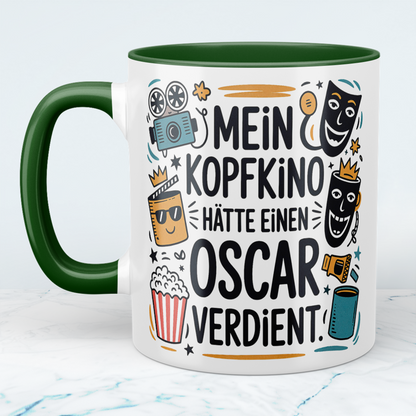 Witzige Kaffeetasse fürs Büro – Geschenk für Kollegen: Mein Kopfkino hätte einen Oscar verdient
