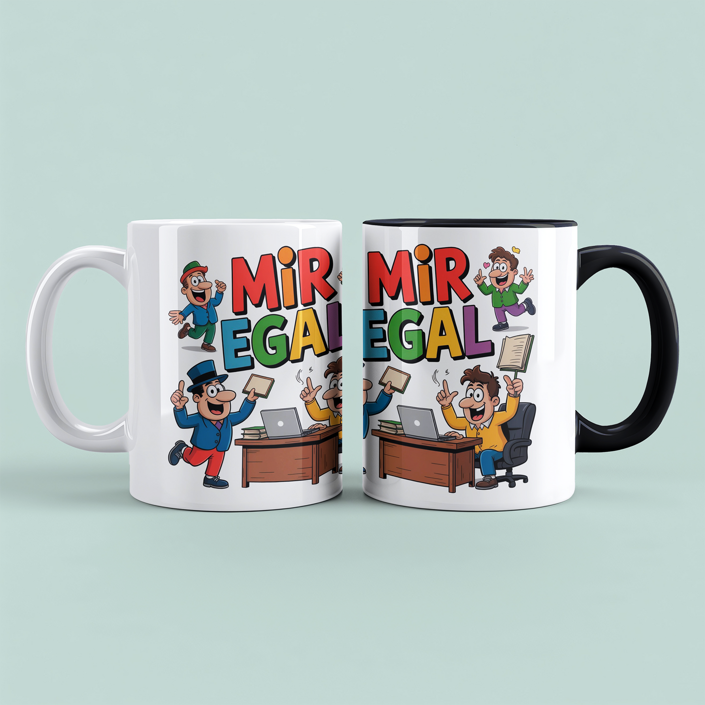 Spaßige Kaffeetasse „Mir Egal“ – Lustiges Büro-Geschenk für Kollegen und Freunde