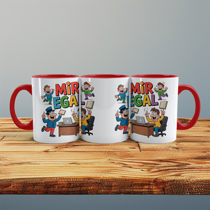 Spaßige Kaffeetasse „Mir Egal“ – Lustiges Büro-Geschenk für Kollegen und Freunde
