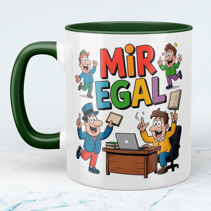 Spaßige Kaffeetasse „Mir Egal“ – Lustiges Büro-Geschenk für Kollegen und Freunde
