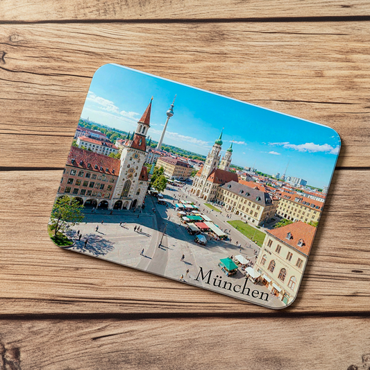 Entdecke München: Stilvolles Mauspad mit berühmten Sehenswürdigkeiten