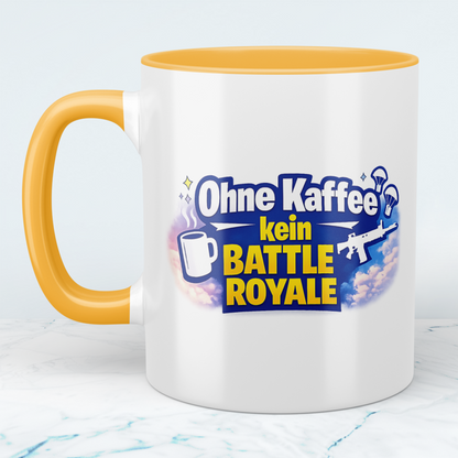 Ohne Kaffee kein Battle Royale Tasse – Gamer Kaffeebecher für Fortnite & Gaming Fans