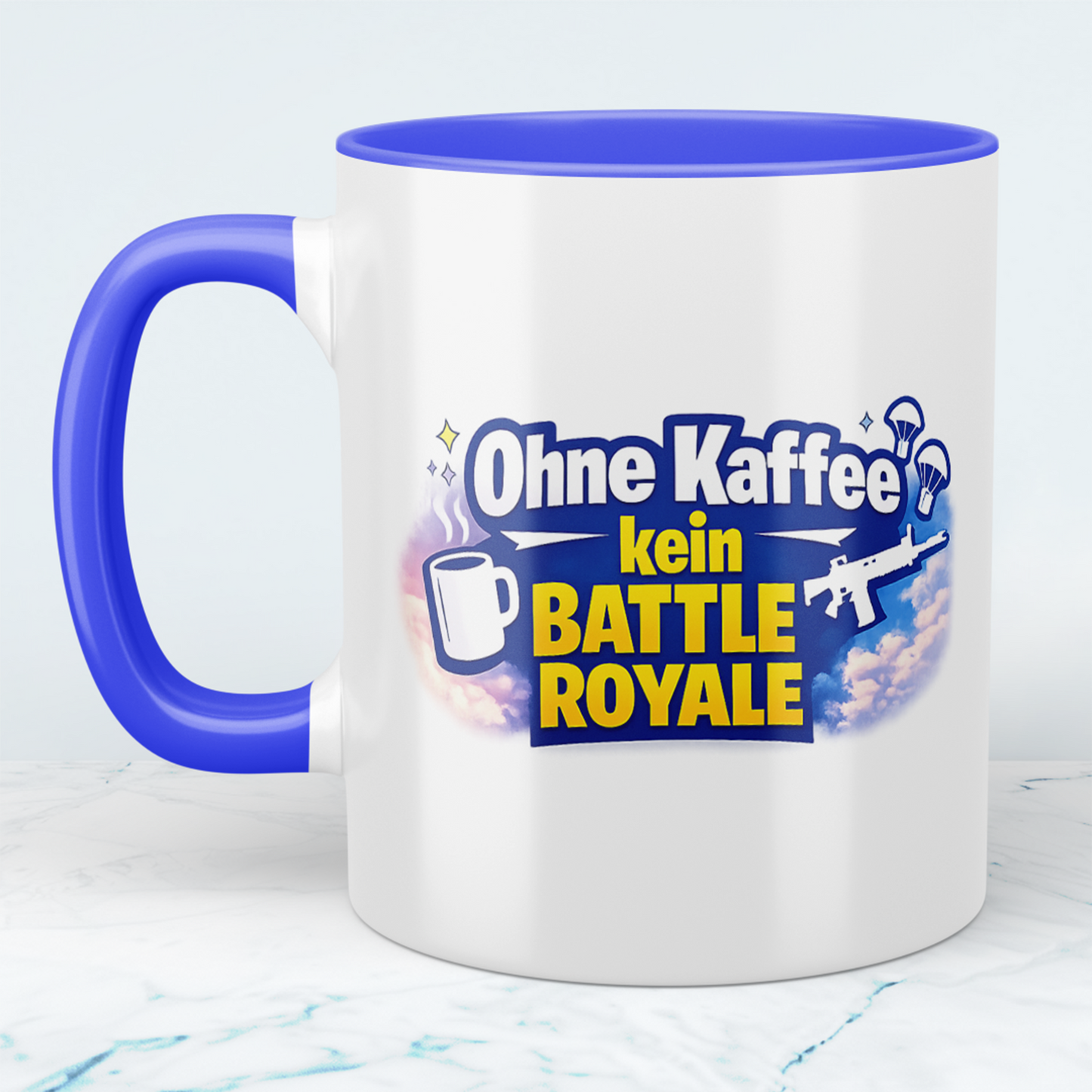 Ohne Kaffee kein Battle Royale Tasse – Gamer Kaffeebecher für Fortnite & Gaming Fans