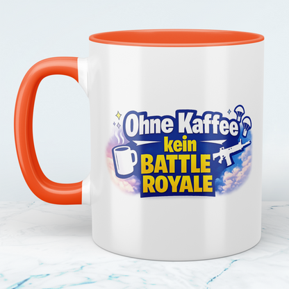 Ohne Kaffee kein Battle Royale Tasse – Gamer Kaffeebecher für Fortnite & Gaming Fans