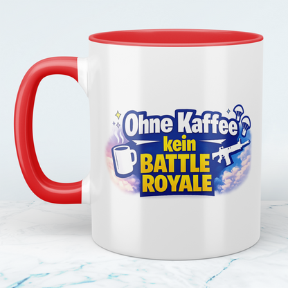 Ohne Kaffee kein Battle Royale Tasse – Gamer Kaffeebecher für Fortnite & Gaming Fans