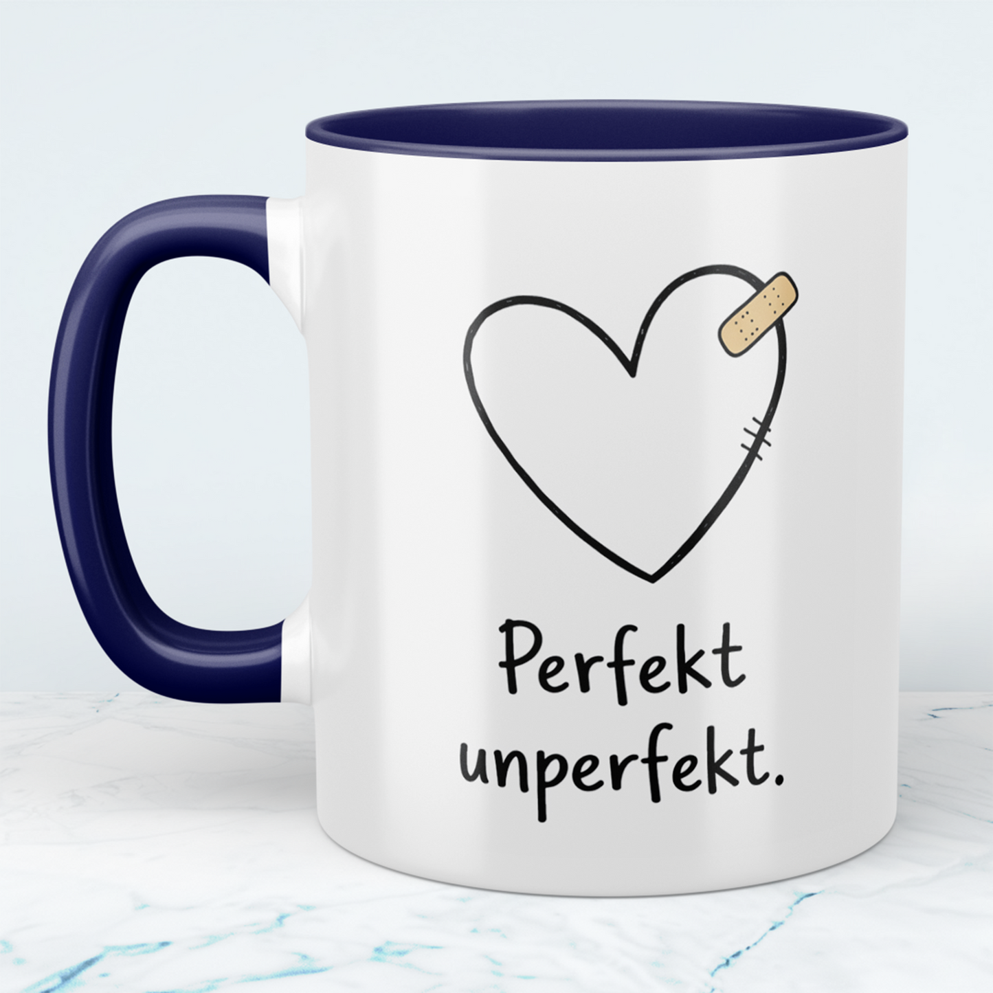 Lustige Bürotasse mit Spruch „Perfekt – unperfekt“ | Geschenk für Kollegen & Arbeit