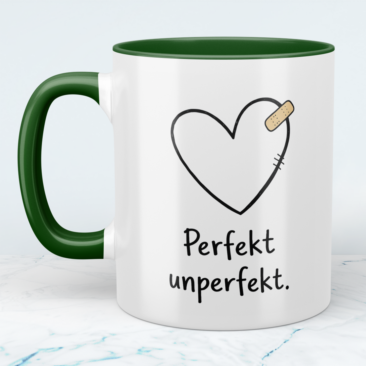 Lustige Bürotasse mit Spruch „Perfekt – unperfekt“ | Geschenk für Kollegen & Arbeit