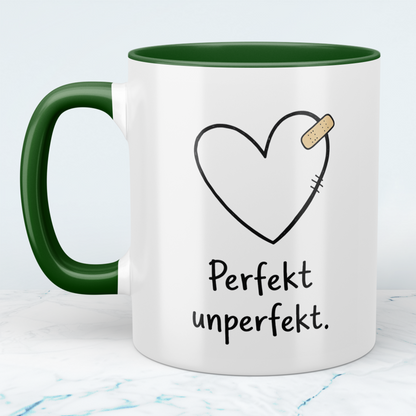 Lustige Bürotasse mit Spruch „Perfekt – unperfekt“ | Geschenk für Kollegen & Arbeit