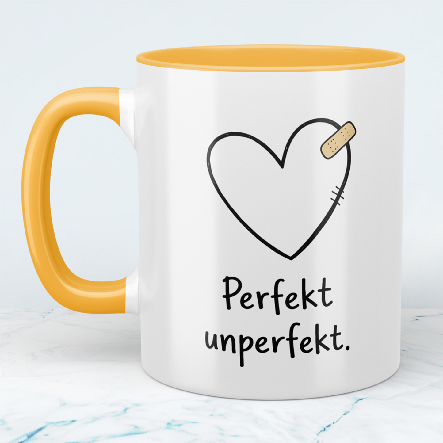 Lustige Bürotasse mit Spruch „Perfekt – unperfekt“ | Geschenk für Kollegen & Arbeit